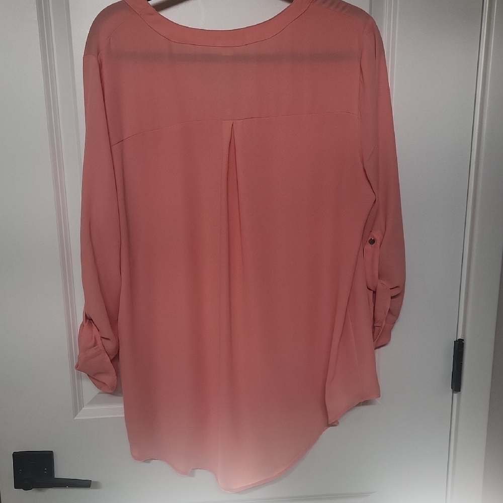 Womens Relaxed Vintage 1946 Pink 3/4 Sleeve Boxy Blouse Size Large - Picture 6 of 6
